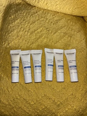 GLYTONE Brightening Night Renewal Cream 0.1 fl oz with Glycolic Acid 6 Pack - Image 1 of 3