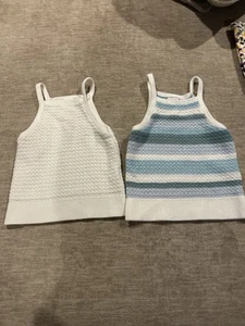Abercrombie Kids Knitted Tank Tops, Both Are Size 9/10 - Picture 1 of 8
