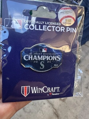 2025 Playoff AL West Champions Pin - 2025 Seattle Mariners - NEW - Image 1 of 2