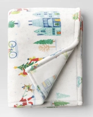 Target Wondershop Winter Wonderland Christmas Scene Throw Blanket 50" x 60" NEW - Image 1 of 4