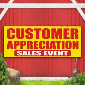 CUSTOMER APPRECIATION SALES EVENT Banner Sign with Grommets - Picture 1 of 1
