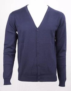 MARKUP Strickjacke aus Garn 100% Baumwolle 6-Knopf-Verschluss weicher Schnitt blau - Bild 1 von 4