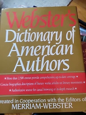 Webster's Dictionary of American Authors by Merriam-Webster Editors (1995 HCdj) - Image 1 of 2