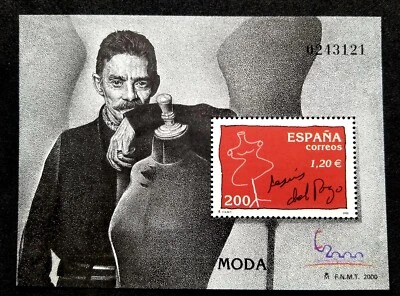 Spain World Philately Expo Fashion Jesus Del Pozo 2000 Costumes Design (ms) MNH - Image 1 of 4