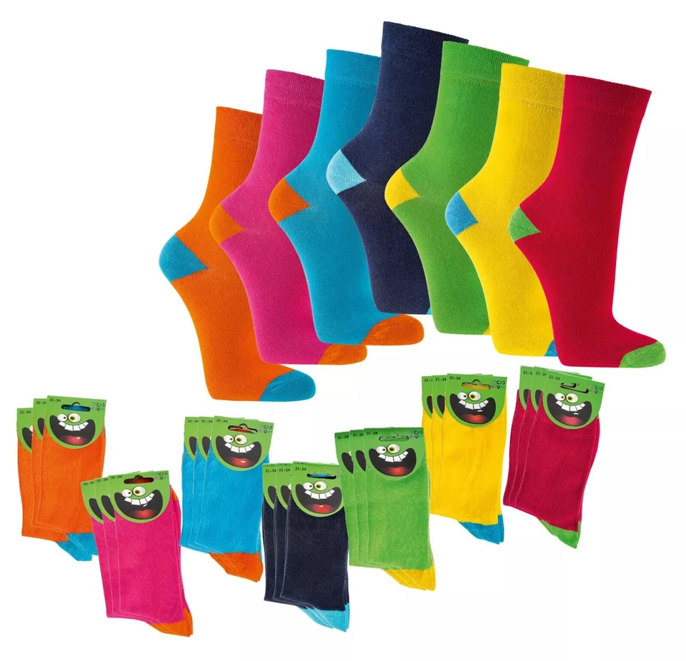 HANS-JOACHIM WOWERAT GMBH Bunte Kinder Socken Handgekettelt Computer Kinder Socken Gute Laune Farben
