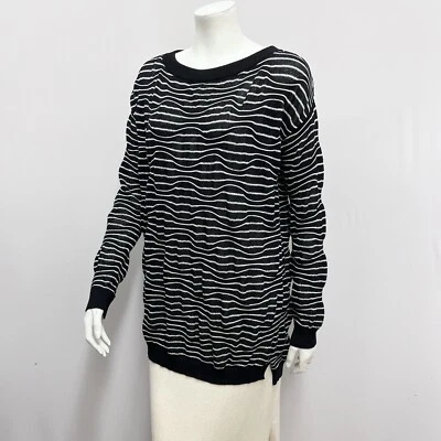 Top suéter Planet by Lauren G blanco y negro OSFA talla única para todos Foto 1 de 4
