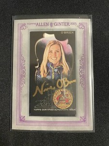 2023 Topps Allen & Ginter X #MA-NOB Framed Mini Nina O'Brien Gold Ink Auto 5/5