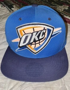 Oklahoma City Thunder Mitchell & Ness Snapback Hat Cap NBA Basketball Black Blue - Picture 1 of 4