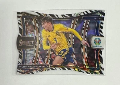 2020 Panini Select UEFA EURO #146 Victor Nilsson Lindelof Zebra Prizm Case Hit - Image 1 of 2