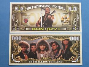 BON JOVI: New Jersey Rock Band Formed in 1983 ~ $1,000,000 One Million Dollars