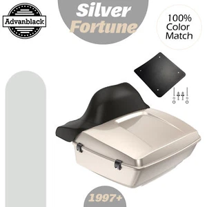 Almohadilla Advanblack Rushmore King Tour Pak Pack SILVER FORTUNE para 97+ Harley/Softail - Imagen 1 de 13