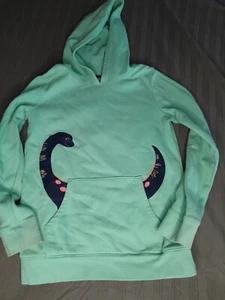 Girls Cat And Jack Green Dino Hoodie XL 14-16 Nice Preowned Condition - Picture 1 of 5