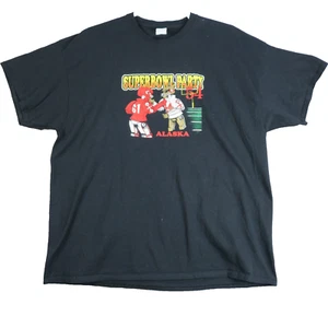 Super Bowl Party Alaska Black Crew Neck Essential Tee-Shirt Men's Size 3XL - Picture 1 of 6