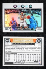 2008-09 Topps Chrome Refractor Tony Parker #9 HOF