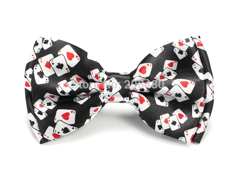 Unisex Playing Card Pattern Poker Novelty Bow Tie - Brand New - Image 1 of 1