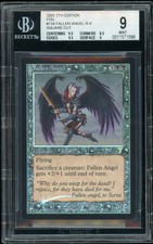 MTG Magic BGS 9 7th Edition Foil Square Cut Fallen Angel Miscut