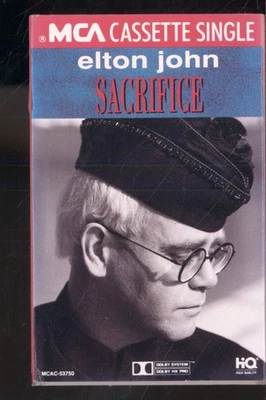 Elton John Sacrifice cassette USA MCA 1989 cassette single in card slipcase - Image 1 of 2