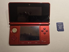 Used Nintendo 3DS CTR-001 Red w/ Stylus Charger & 2GB SD Card