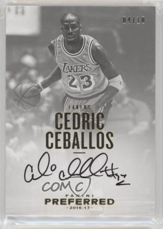 2016-17 Panini Preferred Auto Gold /10 Cedric Ceballos #113 Auto - Image 1 of 2