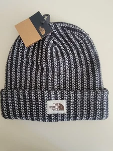 THE NORTH FACE Women Salty Bae Fleece Lined Beanie Hat One Size TNF Black NWT - Picture 1 of 6