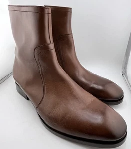 NEW Allen Edmonds "SIENA" Men's Side-Zip Leather Boots 8.5 EEE Chili - Picture 1 of 13