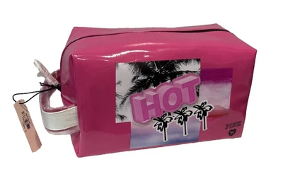 VICTORIA'S SECRET HOT PINK BEAUTY BAG MAKEUP CASE ORGANIZER TRAVEL COSMETIC  - Изображение 1 из 4