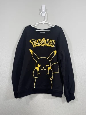 Sudadera Pokémon Pikachu Negra y Amarilla con Logo Hinchado Talla Juvenil XL 14-16 Foto 1 de 4