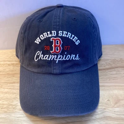*SAMPLE* BOSTON RED SOX Vintage 2007 WORLD SERIES CHAMPIONS Fitted MLB Hat (L) - Image 1 of 4