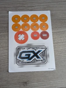 Pokemon GX Damage Counter Cardstock Token Sheet Pokemon Karte TCG 2017 - Bild 1 von 3