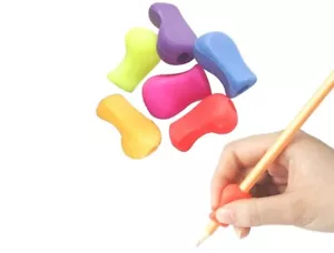 Grendle 6 x Pencil Grips Children Easy Grip Writing Aids Handwriting Autism - Picture 1 of 2