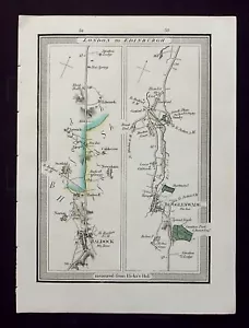 HERTFORDSHIRE, BALDOCK, BEDFORDSHIRE, BIGGLESWADE, antique road map, MOGG, 1817 - Picture 1 of 4