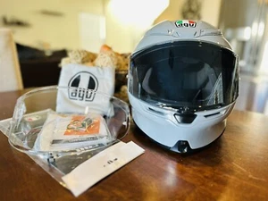 AGV K6 Nardo Gray Racing Motorcycle Helmet Size L w/2 Visors - Picture 1 of 15