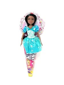 Zuru Sparkle Girlz African American Princess Doll Blue Glitter Streaks in Hair - Picture 1 of 4