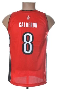 NBA TORONTO RAPTORS BASKETBALL SHIRT JERSEY #8 CALDERON CHAMPION SIZE M BOYS - Picture 1 of 6