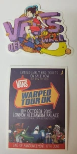 Vans Sticker 2-Pack - Vans Astronaut Skater - Vans Warped UK Tour - Picture 1 of 1
