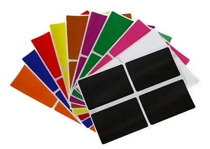 Pegatinas de color 7,5 cm x 5 cm superficie escribible rectangular 3x2" etiquetas móviles 40 piezas - Imagen 1 de 6
