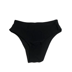 Aerie Womens High Cut Cheeky Black Bikini Swim Bottoms Size Medium NWT - Picture 1 of 6