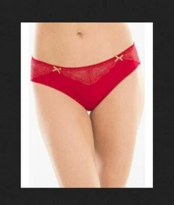 Panty Soma Abrazable S Encaje Hipster Brillante Rojo Festivo - Imagen 1 de 1