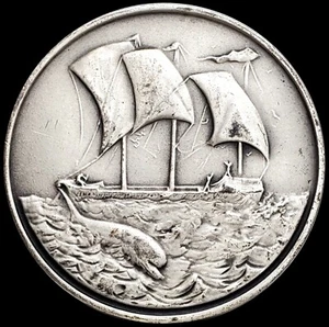 Raro 1948 - 1973 Israel 12 Tribus de Israel Zabulón Medalla de Plata .999 # 0305 - Imagen 1 de 4