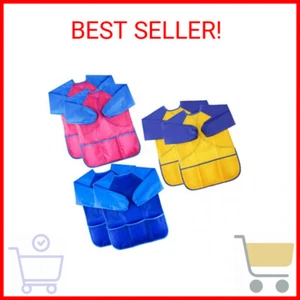 Zkptops 6 Pack Kids Art Smocks Waterproof Kids Painting Aprons Toddler Art Smock - Picture 1 of 2