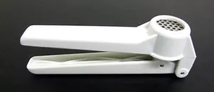 White Garlic Presser Easy Clean Plastic Strong Crusher Squeezer Masher Mincing - Picture 1 of 3