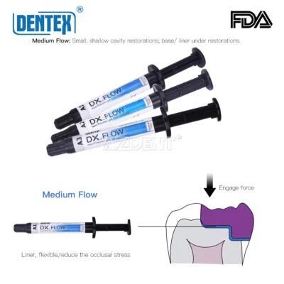 DX.FLOW Dental Flowable Light Cure Composite Resin Medium Flow DENTEX - Image 1 of 4