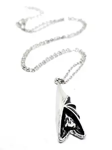 Bat Pendant Hanging Necklace Gothic Halloween Bat Nosferatu 18" Chain Jewellery - Picture 1 of 19