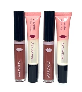 MARY KAY MATTE + SHINE LIP SET~LOT OF 2~CINNAMON MATTE LIQUID LIPSTICK & LIP OIL - Picture 1 of 4