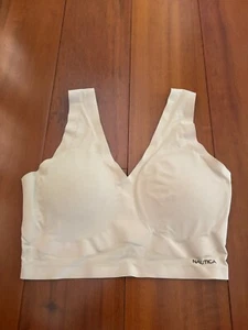 NÁUTICA INTIMATES LOUNGE SIZE M NUDE SEAMLESS BRA LASER CUT - Picture 1 of 4