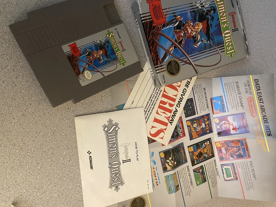 CASTLEVANIA II 2 SIMONS QUEST NES - CIB IN ORIGINAL SHRINK - NINTENDO KONAMI  - Image 1 of 1