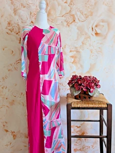 Ao Dai Khăn Tơ Phối Lụa 4 tà màu cánh sen, size 2XL, Ngực 96 Eo 84cm- Kèm Quần - Picture 1 of 7