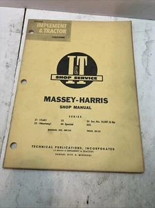 I&T MH-5A Massey Harris Tractor Service Repair Manual 21 23 33 44 55 555 Shop - Picture 1 of 3