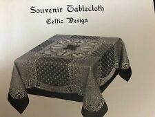 Vintage Souvenir Rayon Tablecloth Gold Celtic Design 54x54 no KK Fast Colours 