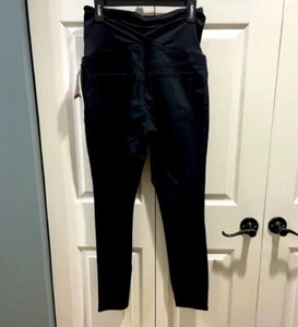 Isabel Maternity Black Skinny Jeggings - Over The Belly - Sz 6 - Picture 1 of 5